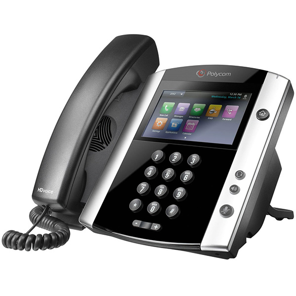 VVX 600 Systems 12-line Business Media Phone with built-in Bluetooth and HD, without power supply