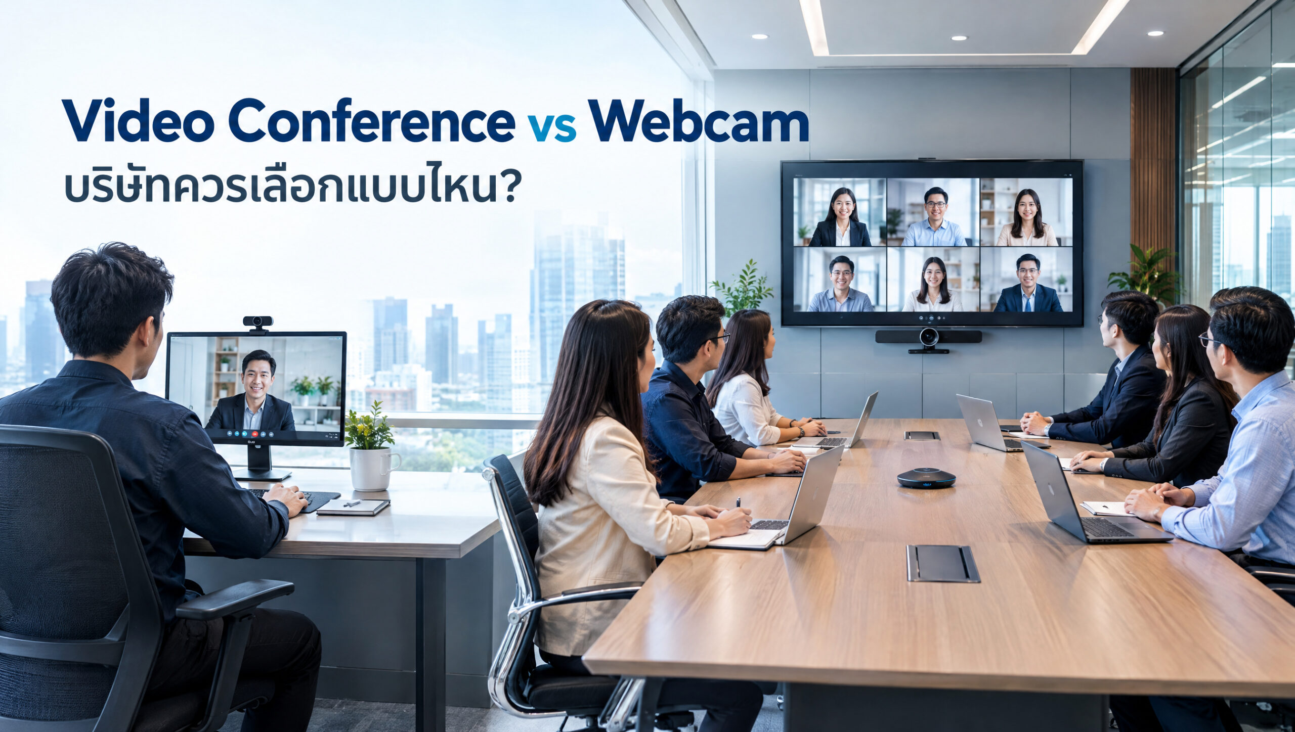 Video Conference กับ Webcam ต่างกันอย่างไร? บริษัทควรเลือกแบบไหน?
